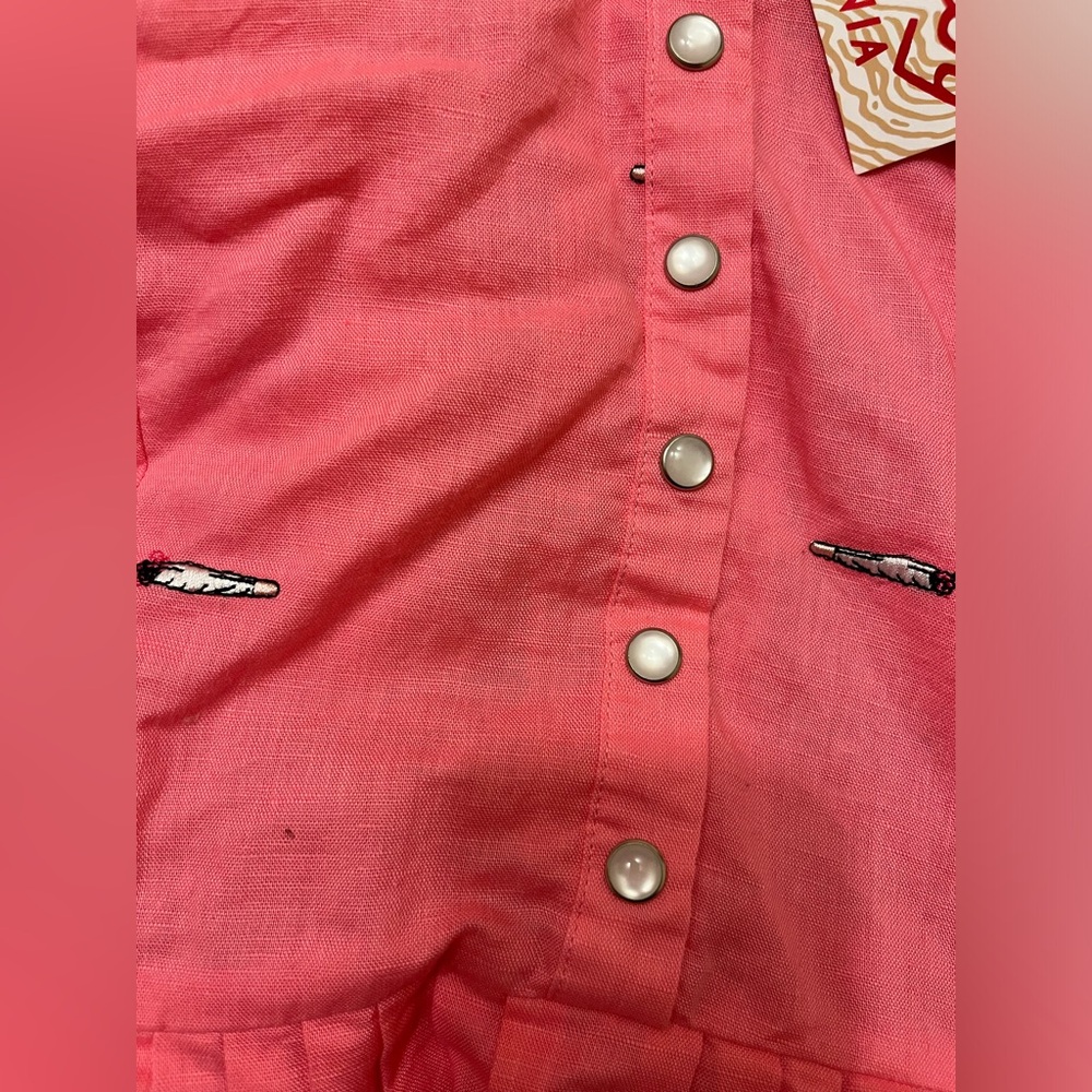 Pink Button-Up Mini Dress - Picture 4 of 7